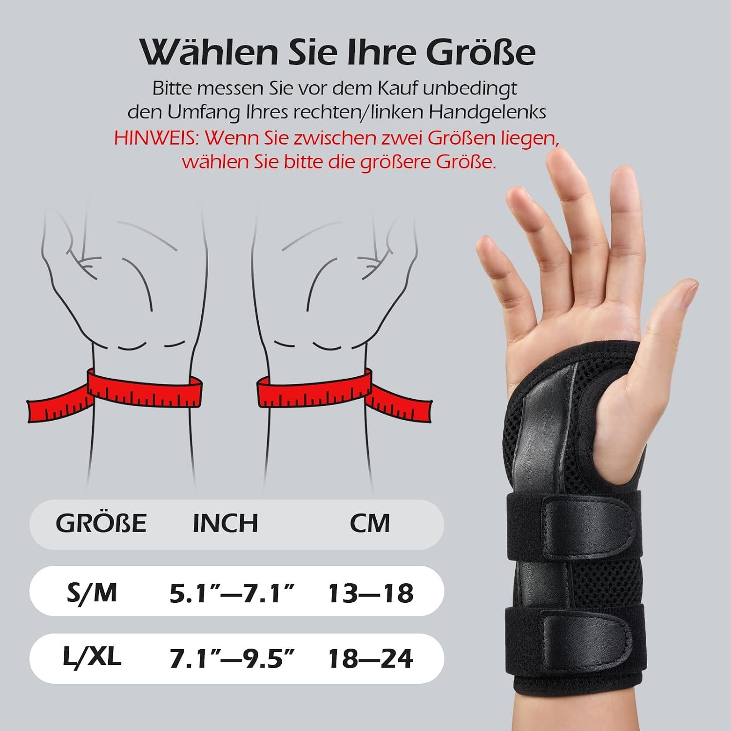 image:imageFREETOO Arzt Genehmigte Handgelenk Bandage mit 3 SchienenVerstellbare TagNachtHandgelenkbandage fr Mnner FrauenBandage Handgelenk fr Arthritis Sehnenentzndung Verstauchung Sportschutz