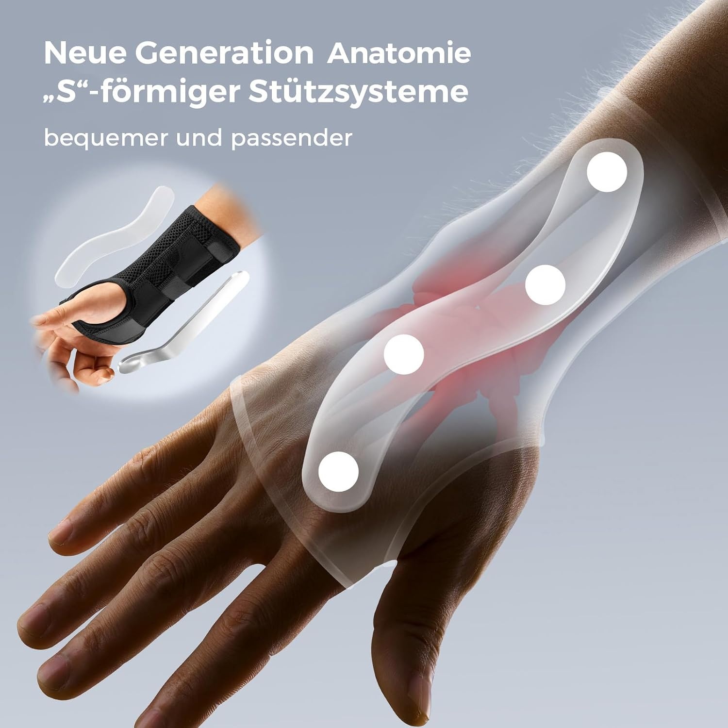 image:imageFREETOO FlexibelLeicht Handgelenkschiene fur Karpaltunnel HandschieneRosenrotLinke Hand