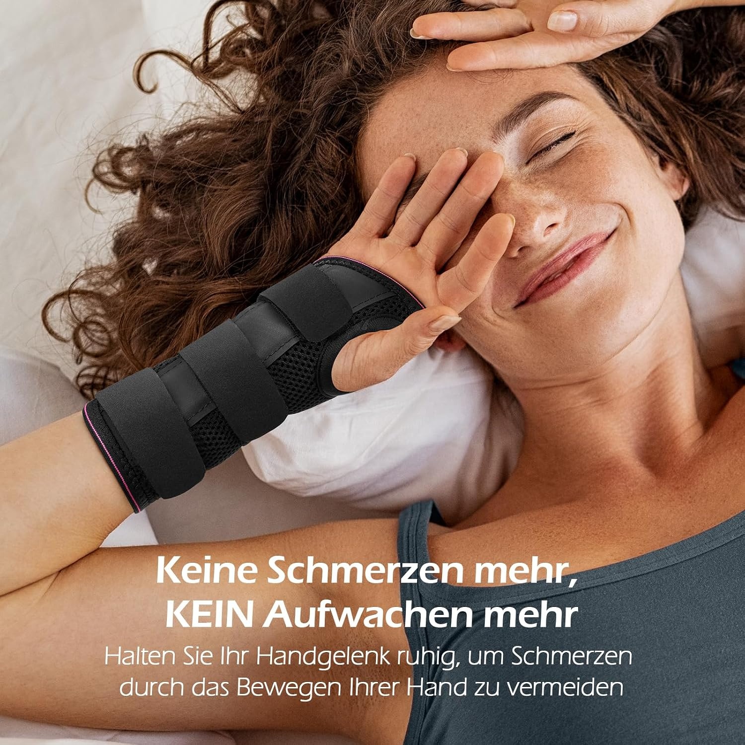 image:imageFREETOO Handgelenk Bandagen Karpaltunnel Damen Herren Lang Orthopdische Handgelenksttze Rechts fr Nacht Tags Atmungsaktiv Handgelenkschiene bei Sehnenscheidenentzndung Verstauchung ArthroseLinke HandRosenrot