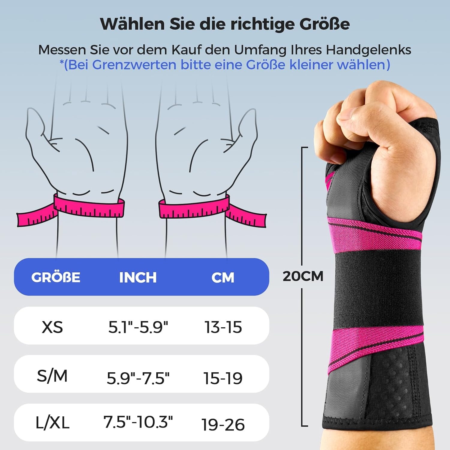 image:imageFREETOO Handgelenk Bandagen mit Handgelenkschiene Leicht HandgelenksttzeRechte Hand Kirschrot