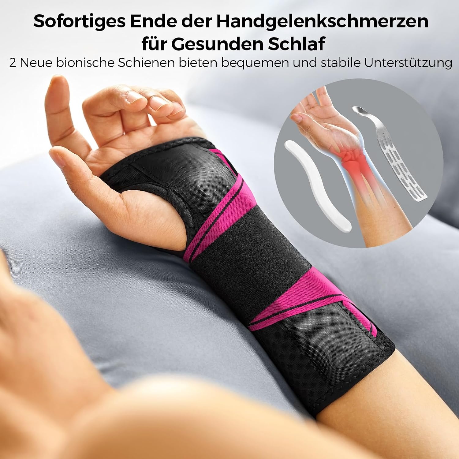 image:imageFREETOO Handgelenk Bandagen mit Handgelenkschiene Leicht HandgelenksttzeRechte Hand Kirschrot