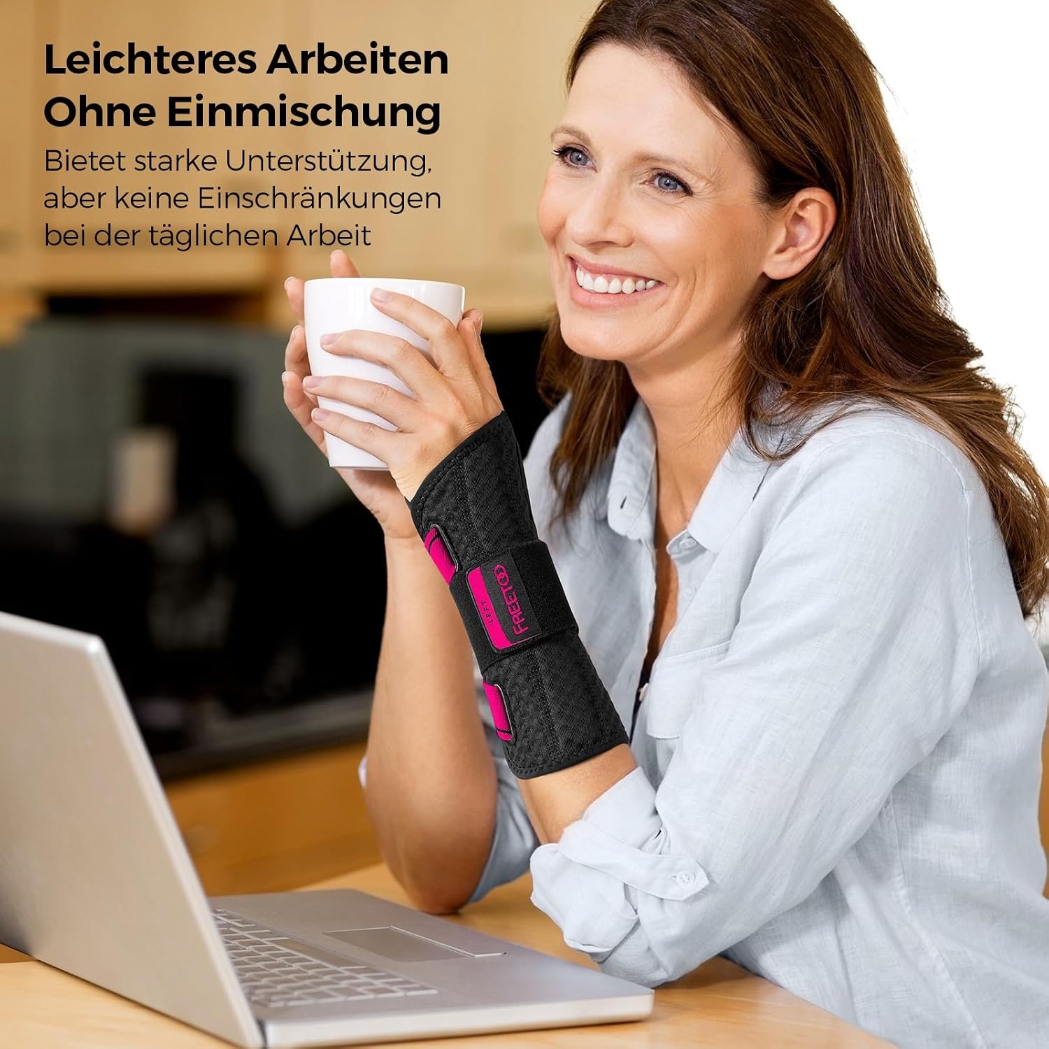 image:imageFREETOO Handgelenk Bandagen mit Handgelenkschiene Leicht HandgelenksttzeRechte Hand Kirschrot
