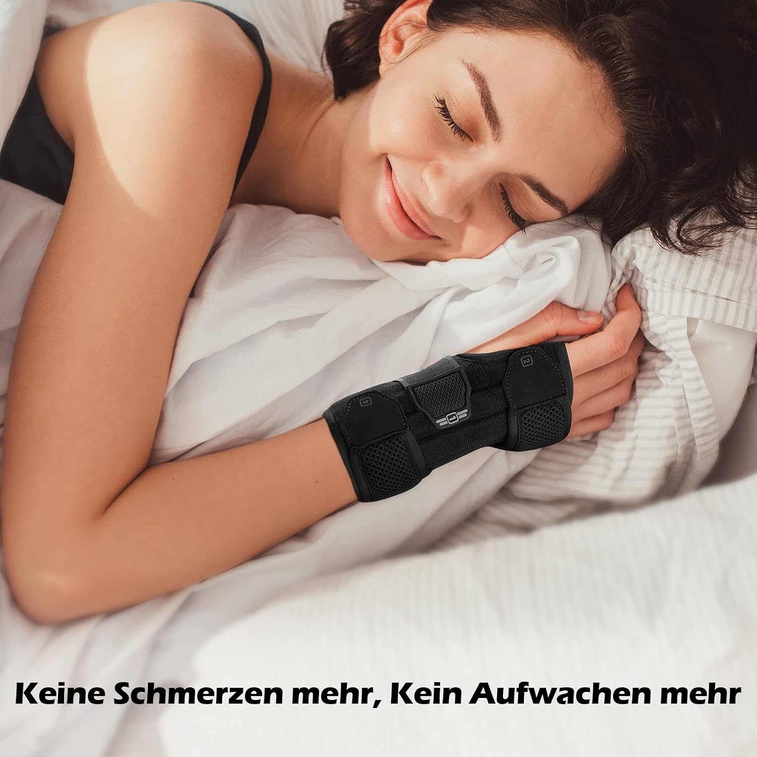 image:imageFREETOO Handgelenkstutze mit 3 Metallschiene zur KarpaltunnelsyndromRechtsSchwarz