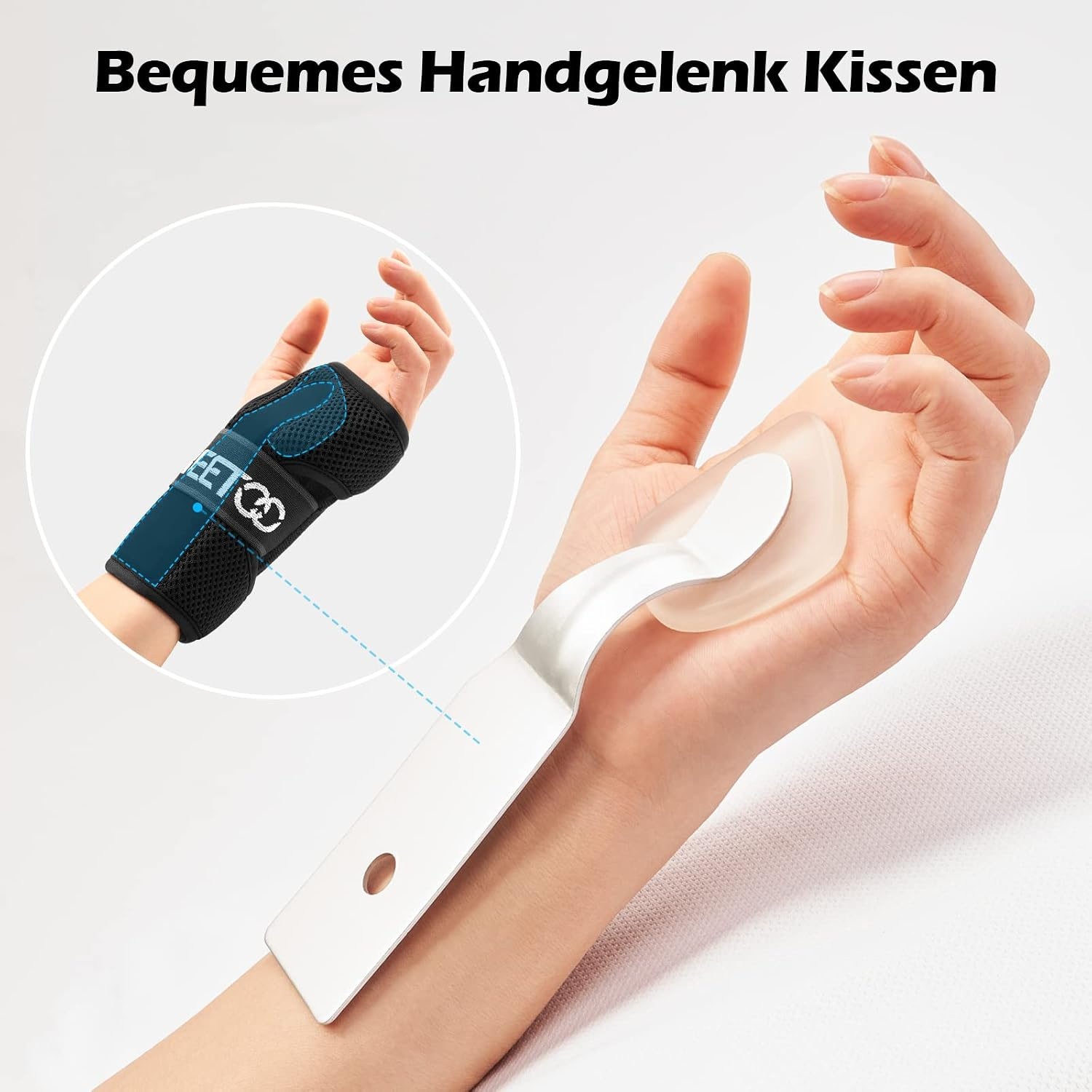 image:imageFREETOO Handgelenkstutze mit 3 Metallschiene zur KarpaltunnelsyndromRechtsSchwarz