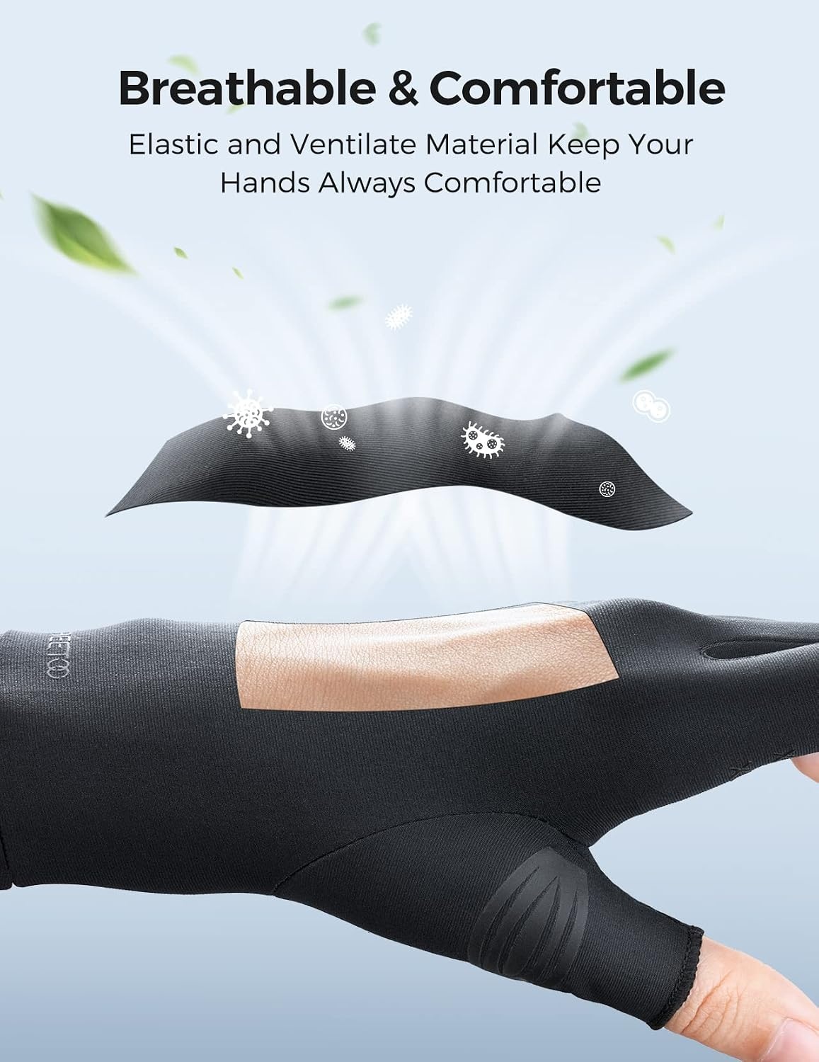image:imageFREETOO Kupfer Arthritis Handschuhe S1 Paar Kupfer Schwarz