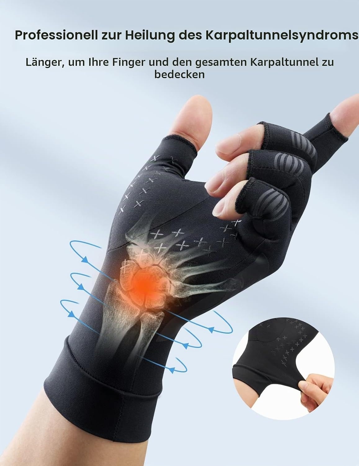 image:imageFREETOO Kupfer Arthritis Handschuhe S1 Paar Schwarz