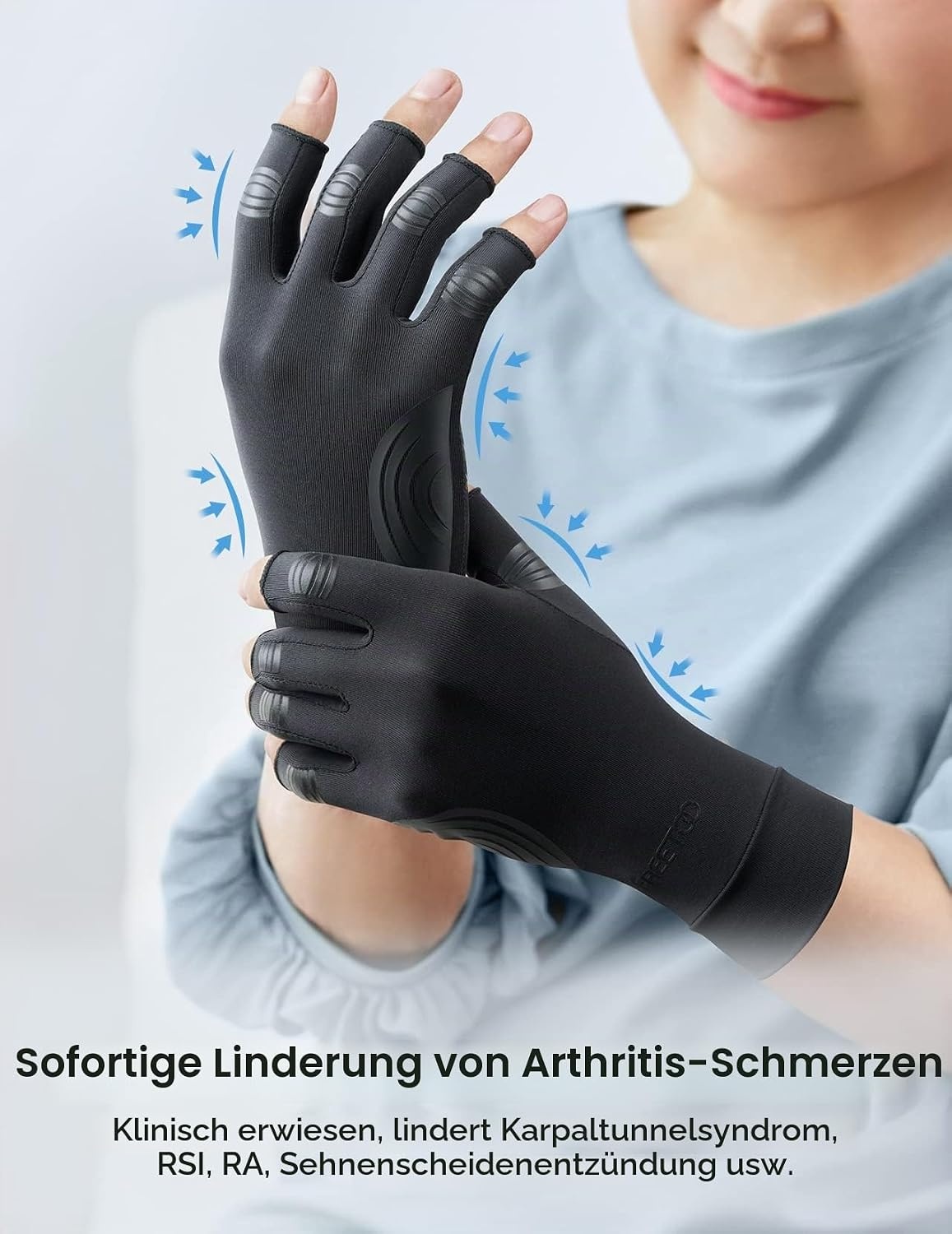 image:imageFREETOO Kupfer Arthritis Handschuhe S1 Paar Schwarz