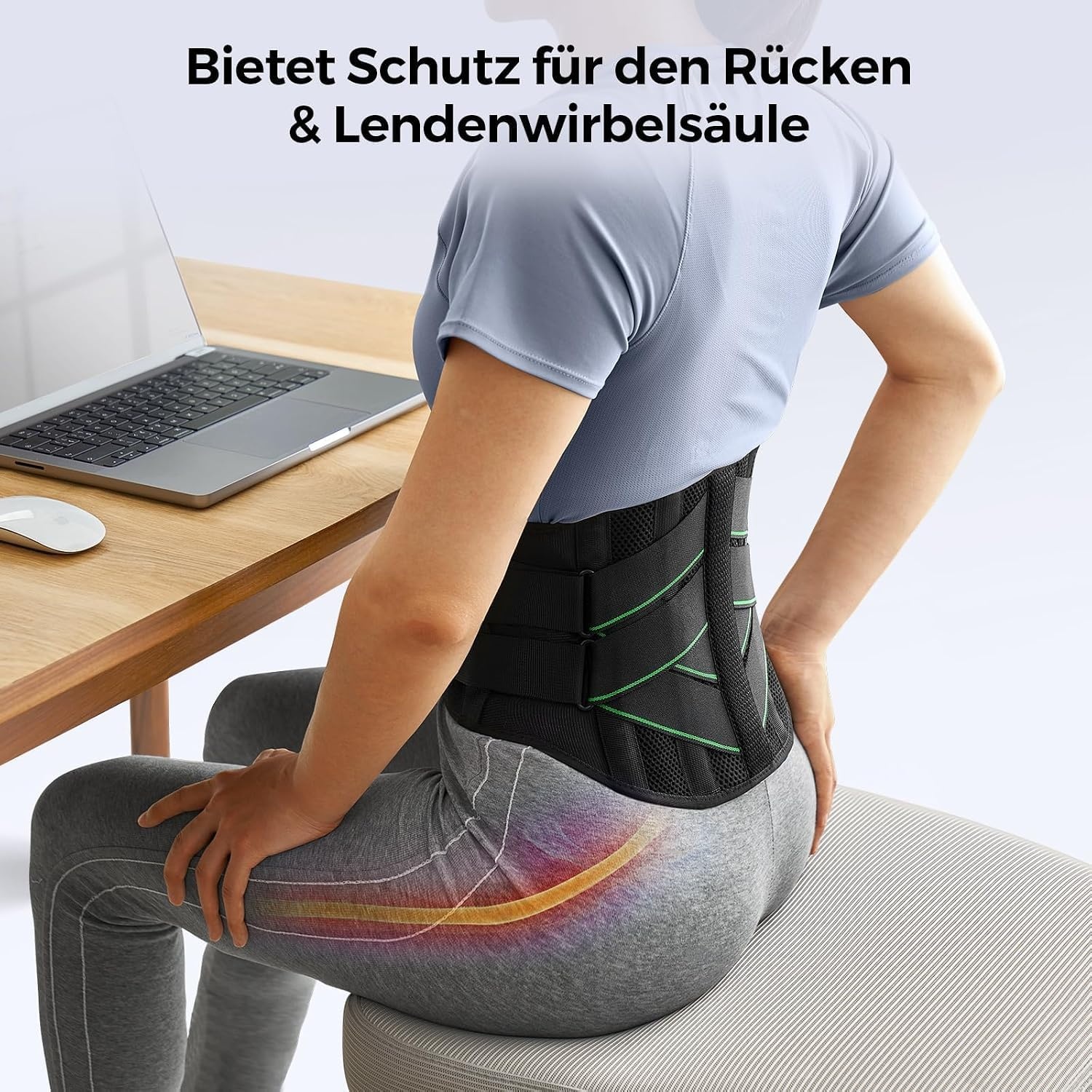 image:imageFREETOO Rckensttzgrtel fr Arbeit Rckenbandage LendenwirbelsttzeSchwarz