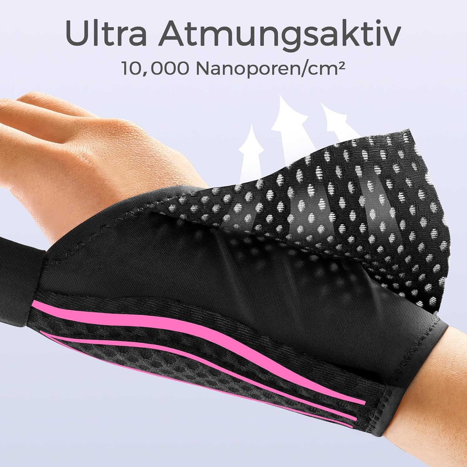 image:imageFREETOO Stabil Daumenbandage Daumenschiene Links Dunn DaumenortheseRosaSchwarz