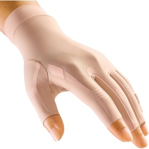 FREETOO Arthrose Handschuhe Damen Herren, Fingerlose Kompressionshandschuhe(Nude-Pink)