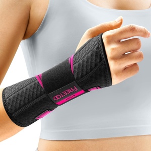 FREETOO Handgelenk Bandagen mit Handgelenkschiene, Leicht Handgelenkstütze(Rechte Hand (Kirschrot))