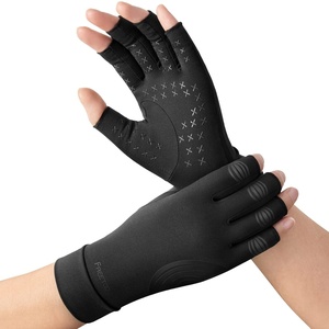 FREETOO Kupfer Arthritis Handschuhe S(1 Paar Kupfer Schwarz)