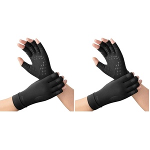 FREETOO Kupfer Arthritis Handschuhe S(Schwarz)